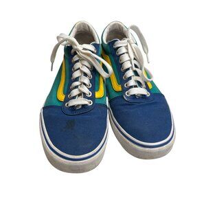Vans Old Skool Multicolor Canvas Sneakers 10.5 Mens Size With Rubber Soles C19